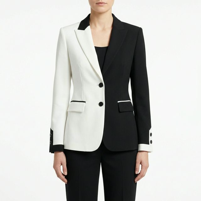 Blazer Bicolor Ejecutivo Dama