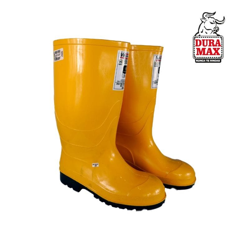 Bota PVC Amarilla Con Puntera