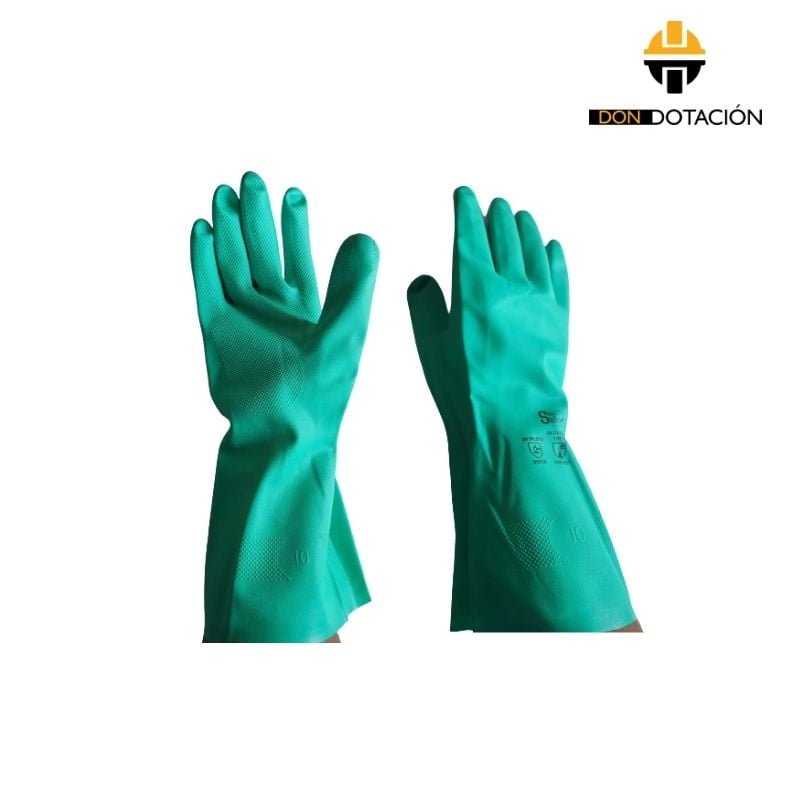 Guante de Nitrilo Verde Corto