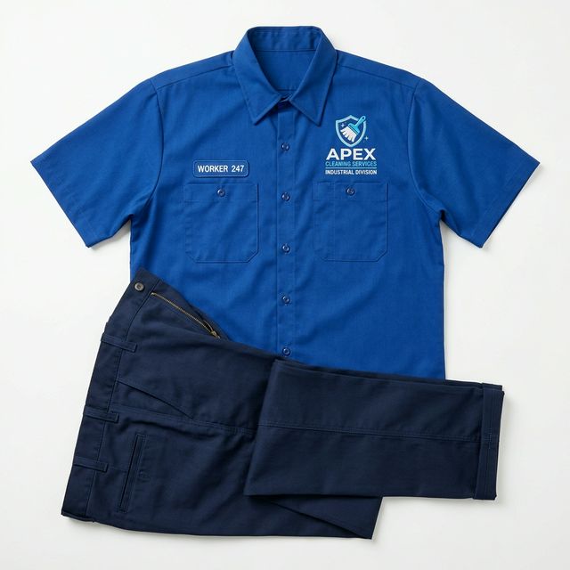 Uniforme Aseo Empresarial Azul (Conjunto)